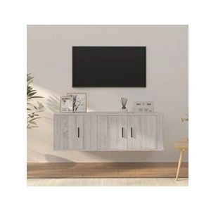 vidaXL Ensemble de meubles TV 2 pcs Sonoma gris Bois d'ingénierie pas cher