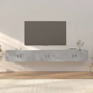 Comparateur de prix : vidaXL Meubles TV muraux 3 pcs gris béton 100x34,5x40 cm
