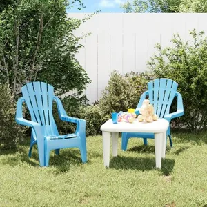 Comparateur de prix : vidaXL Chaises de jardin pour enfants lot de 2 bleu 37x34x44 cm PP