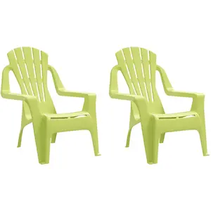 Comparateur de prix : vidaXL Chaises de jardin pour enfants lot de 2 vert 37x34x44 cm PP