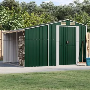 vidaXL Abri de jardin vert 277x279x179 cm acier galvanisé pas cher