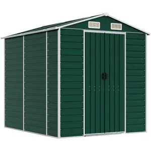 vidaXL Abri de jardin vert 191x215x198 cm acier galvanisé pas cher