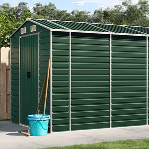 vidaXL Abri de jardin vert 191x725x198 cm acier galvanisé pas cher