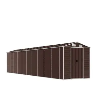 vidaXL Abri de jardin marron 191x895x198 cm acier galvanisé pas cher