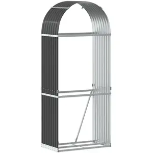 Comparateur de prix : vidaXL Porte-bûches anthracite 80x45x190 cm acier galvanisé