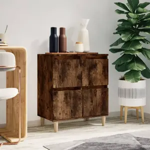 vidaXL Buffet Chêne fumé 60x35x70 cm Bois d'ingénierie pas cher