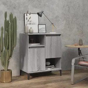 vidaXL Buffet Sonoma gris 60x35x70 cm Bois d'ingénierie pas cher