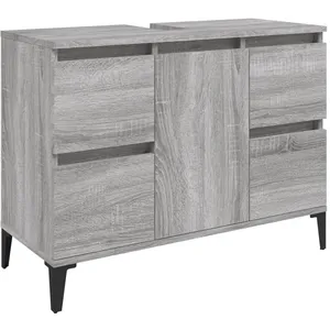 Comparateur de prix : vidaXL Meuble d'évier sonoma gris 80x33x60 cm bois d'ingénierie