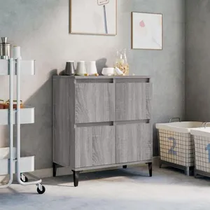 vidaXL Buffet Sonoma gris 60x35x70 cm Bois d'ingénierie pas cher