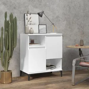 vidaXL Buffet Blanc 60x35x70 cm Bois d'ingénierie pas cher
