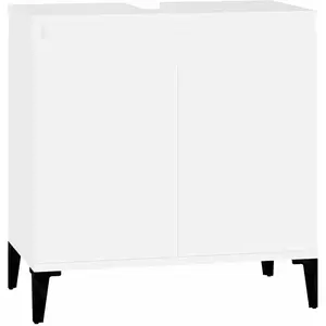 Comparateur de prix : vidaXL Meuble d'évier blanc 58x33x60 cm bois d'ingénierie