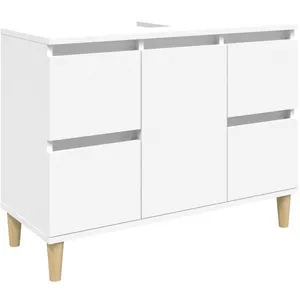 Comparateur de prix : vidaXL Meuble d'évier blanc 80x33x60 cm bois d'ingénierie