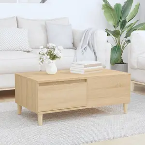 vidaXL Table basse Chêne sonoma 90x50x36,5 cm Bois d'ingénierie pas cher