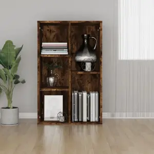 Comparateur de prix : vidaXL Bibliothèque/Buffet chêne fumé 50x25x80 cm bois d'ingénierie