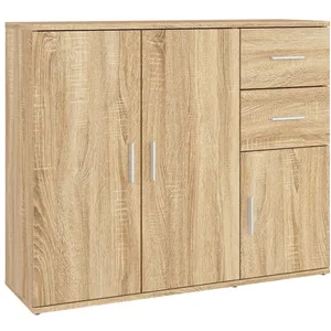 vidaXL Buffet Chêne sonoma 91x29,5x75 cm Bois d'ingénierie
