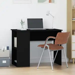 Comparateur de prix : vidaXL Bureau Noir 100x55x75 cm Bois d'ingénierie 823025