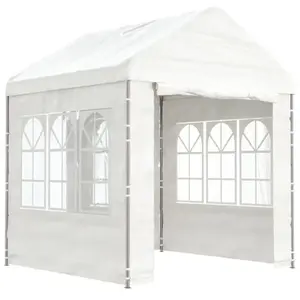 vidaXL Belvédère avec toit blanc 2,28x2,23x2,69 m polyéthylène pas cher