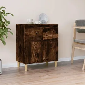 vidaXL Buffet Chêne fumé 60x35x70 cm Bois d'ingénierie pas cher
