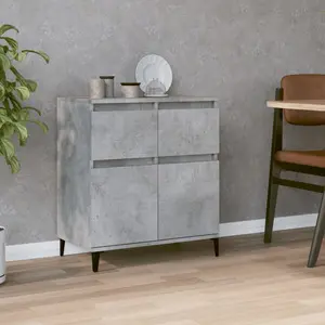 vidaXL Buffet Gris béton 60x35x70 cm Bois d'ingénierie pas cher