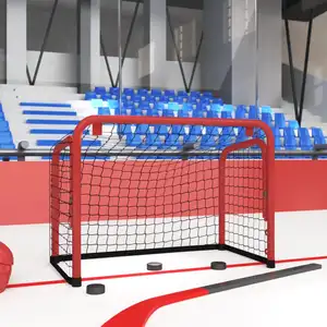 Comparateur de prix : vidaXL But de hockey avec filet rouge et noir 68x32x47 cm