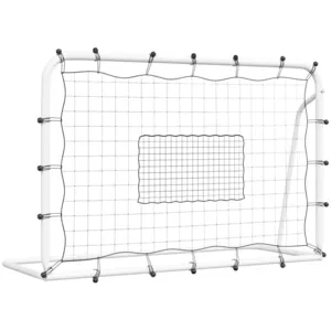Comparateur de prix : vidaXL Filet de rebond de football blanc noir 184x61x123 cm acier PE