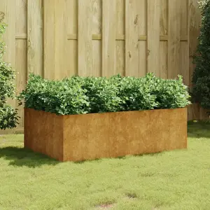 vidaXL Lit surélevé de jardin 120x80x40 cm acier corten pas cher
