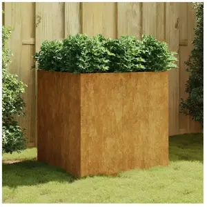 vidaXL Jardinière 80x80x80 cm acier corten