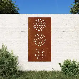 Comparateur de prix : vidaXL Décoration murale jardin 105x55 cm acier corten design feuille