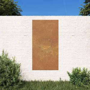 Comparateur de prix : vidaXL Décoration murale jardin 105x55cm acier corten design du soleil
