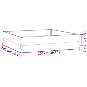 Comparateur de prix : vidaXL Lit surélevé de jardin 100x100x18,5 cm acier corten