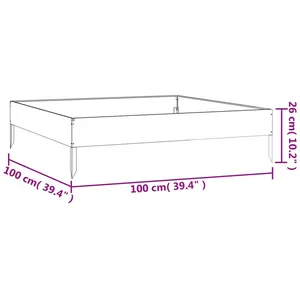 Comparateur de prix : vidaXL Lit surélevé de jardin 100x100x26 cm acier corten