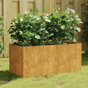 vidaXL Jardinière 80x40x40 cm acier corten pas cher