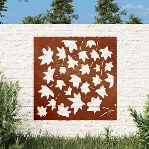Comparateur de prix : vidaXL Décoration murale jardin 55x55 cm acier corten design feuille