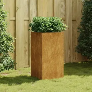 vidaXL Jardinière 40x40x80 cm acier corten pas cher
