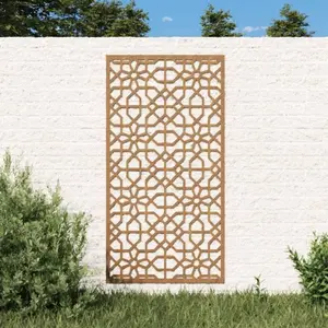 Comparateur de prix : vidaXL Décoration murale jardin 105x55cm acier corten design mauresque