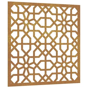 Comparateur de prix : vidaXL Décoration murale jardin 55x55 cm acier corten design mauresque