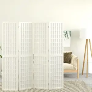 Comparateur de prix : vidaXL Cloison de séparation pliable 4 panneaux 160x170 cm Blanc