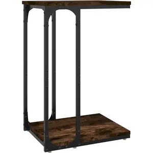 Comparateur de prix : vidaXL Table d'appoint Chêne fumé 40x30x60 cm Bois d'ingénierie
