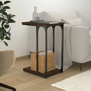 Comparateur de prix : vidaXL Table d'appoint Chêne marron 40x30x60 cm Bois d'ingénierie