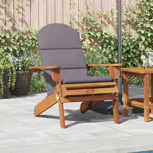 vidaXL Chaise de jardin Adirondack avec coussins bois massif d'acacia pas cher
