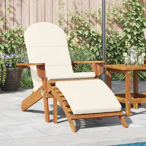 vidaXL Chaise de jardin Adirondack et repose-pieds bois massif acacia pas cher