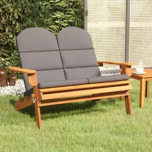 vidaXL Banc de jardin Adirondack et coussins 126 cm bois massif acacia pas cher