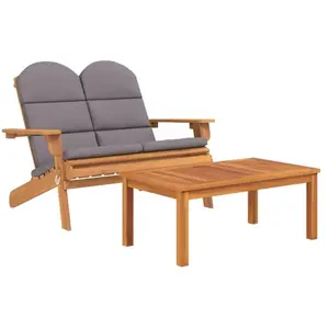 vidaXL Ensemble de salon de jardin Adirondack 2 pcs bois acacia solide pas cher