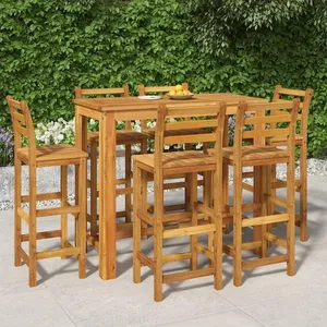 Comparateur de prix : vidaXL Ensemble de bar de jardin 7 pcs bois d'acacia solide