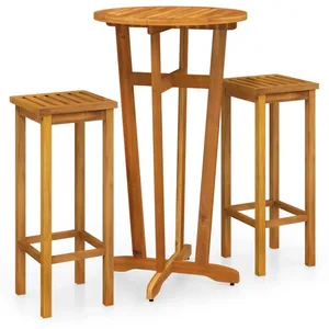 vidaXL Ensemble de bar de jardin 3 pcs bois d'acacia solide pas cher