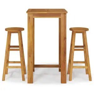 Comparateur de prix : vidaXL Ensemble de bar de jardin 3 pcs bois d'acacia solide