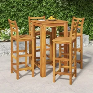 Comparateur de prix : vidaXL Ensemble de bar de jardin 5 pcs bois d'acacia solide