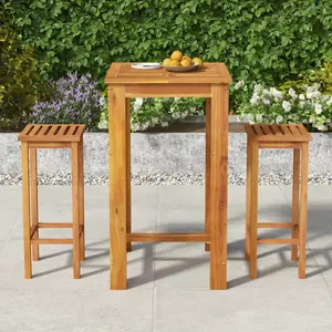 vidaXL Ensemble de bar de jardin 3 pcs bois d'acacia solide pas cher