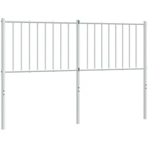 vidaXL Tête de lit métal blanc 135 cm pas cher