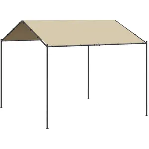 vidaXL Tente à auvent beige 4x4 m acier et tissu 362454